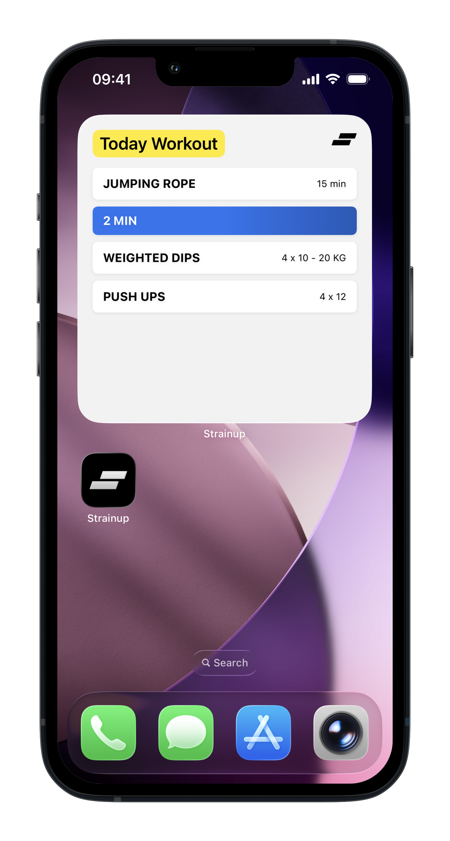 Strainup Home Screen Widget